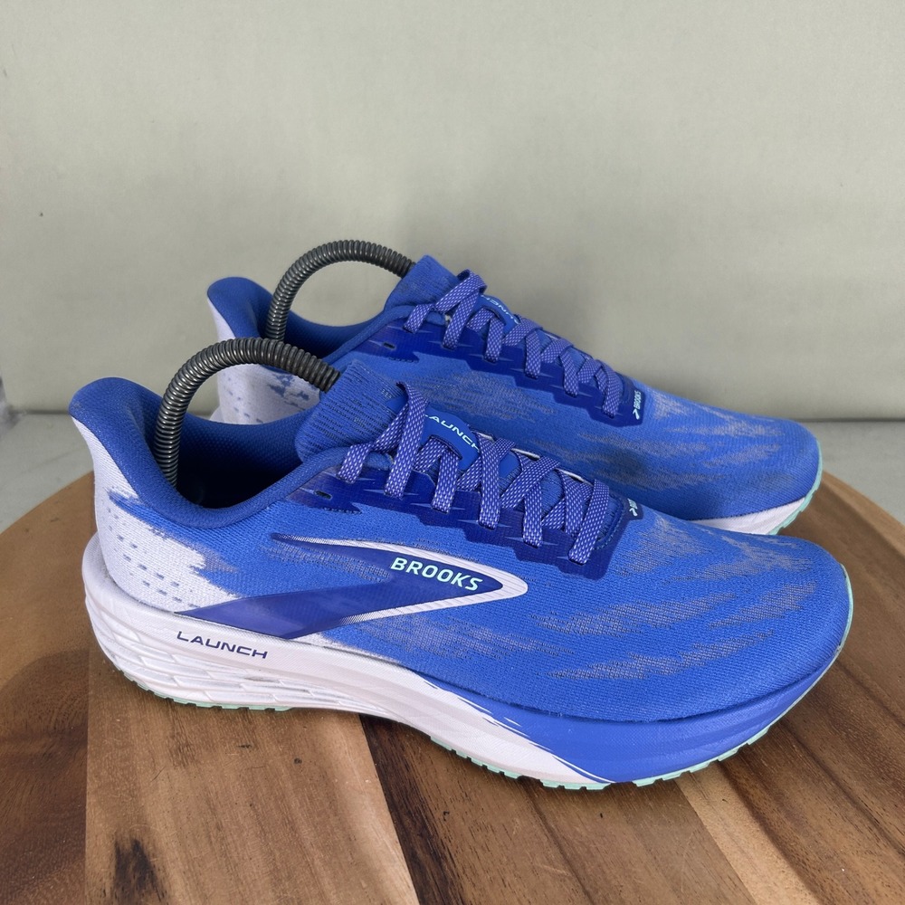 Brooks Launch 9 Womens Running Shoes Blue White 1204391B472 Size 9.5 B Cushioned